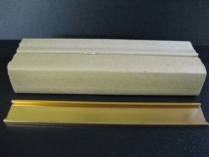 Lot of (20) Gold Aluminum NAME INSERT HOLDERS  1" x 8" inch for PLAQUES!