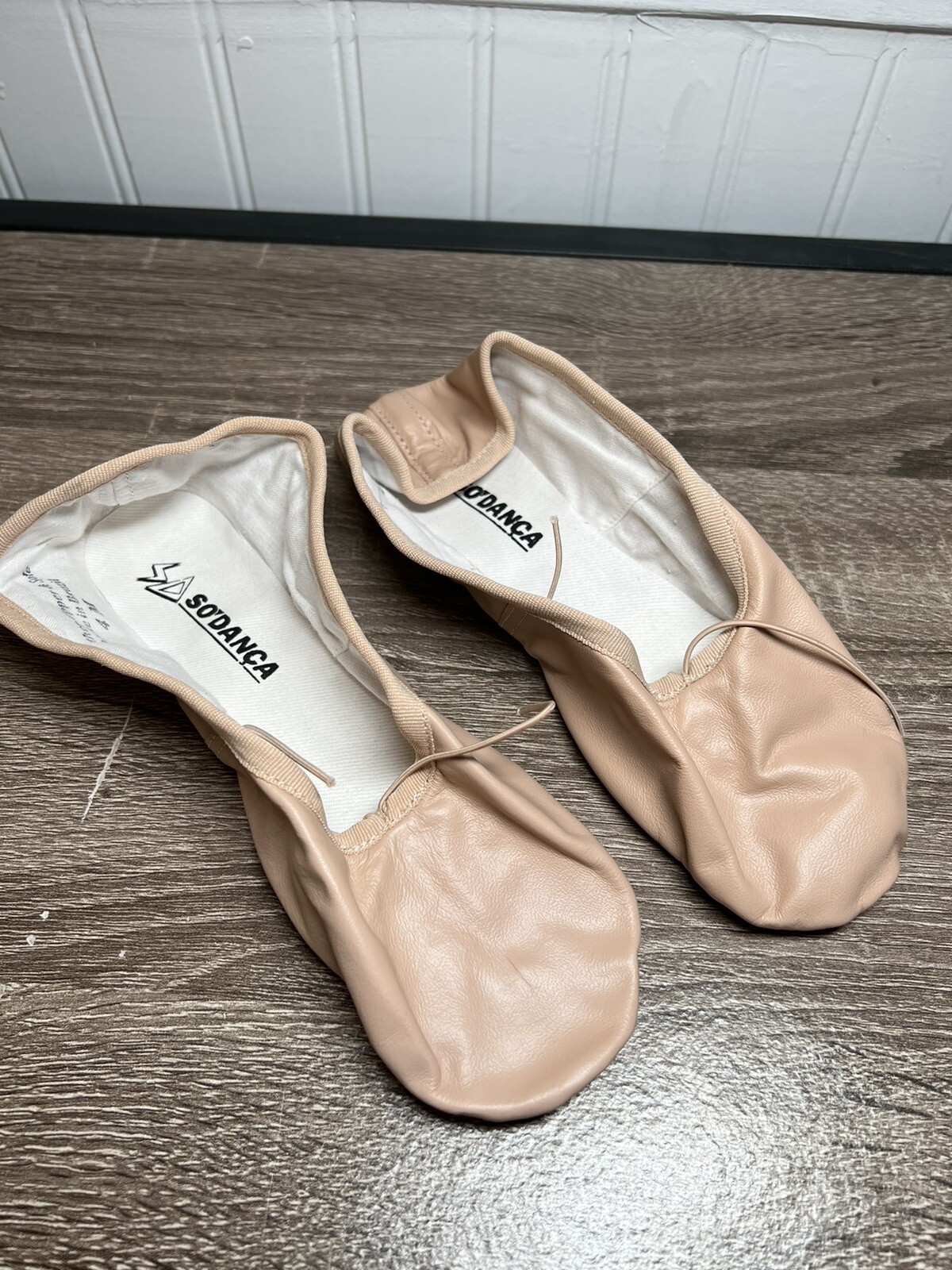 SAOLA Nuova pantofola da balletto NOS SO DANCA bambino Brasile suola divisa in pelle ROSA 4 M