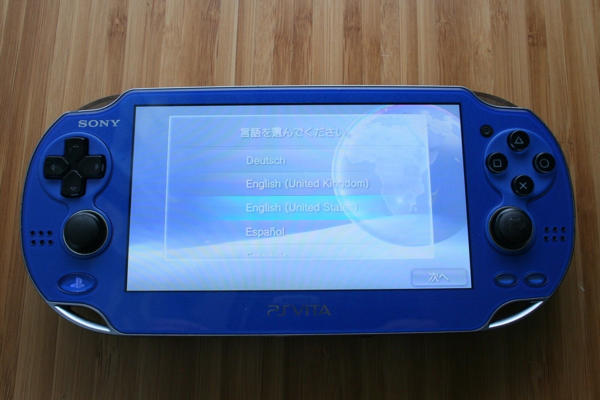 Sony Playstation Vita PCH-1000 ZA04 Console Sapphire Blue Wi-Fi PS  