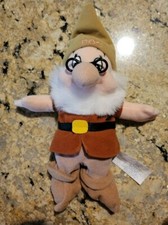 9" DISNEY DOC DWARF PLUSH BEAN BAG TOY SNOW WHITE DISNEY