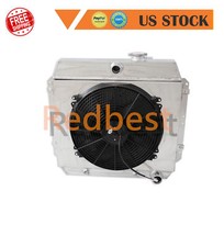 3row Full Alu Radiatorshroud16fan For 49-54 Chevy Bel Airtwo-ten Series 3.8l 3row Full Alu Radiatorshroud16fan For 49-54 Chevy Bel Airtwo-ten Series 3.8l