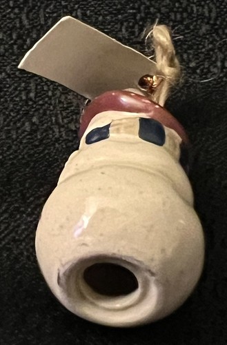 ISABEL Personalized Stoneware SNOWMAN Ornament 2" x 1” GANZ NWT - Picture 3 of 3