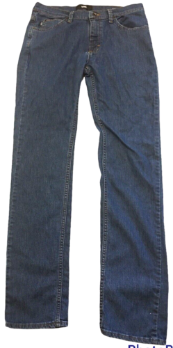 Vans Men's Size 34X35 V16 Slim Stretch Dark Wash Straight Logo 5 Pocket Jeans