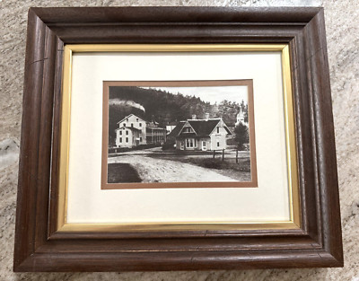 Bear Creek PA Luzerne County Bear Creek Hotel & Train Station 1900s Framed Art
