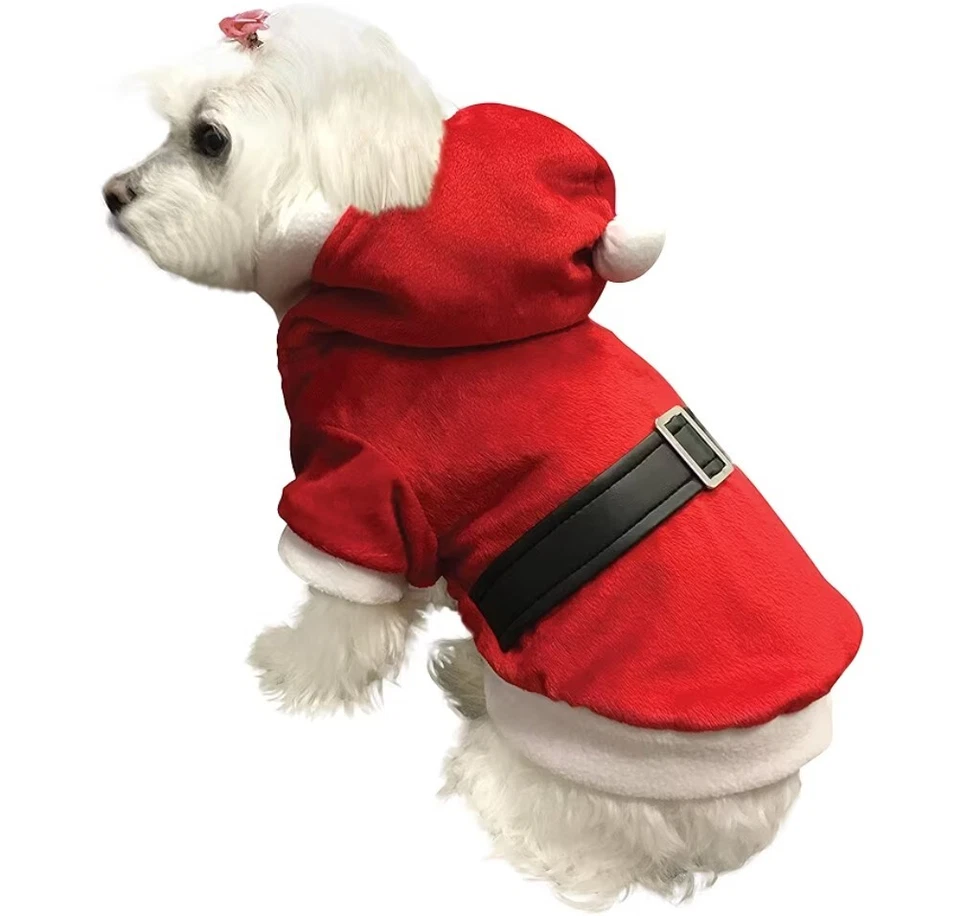 Traje reversible de Papá Noel/reno FouFou para perro, mediano Foto 2 de 4