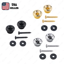 Electric Guitar Strap Button Lock Pins Pegs For Acoustic Bass Ukulele 3 Colors