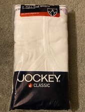 3 Jockey Classic Full Rise Inverted Y Front Briefs 38 Tighty Whitey PLEASE READ