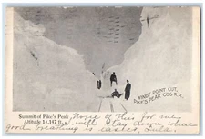 1905 Windy Point Cut Pikes Peak COG Railroad Colorado CO Posted Vintage Postcard