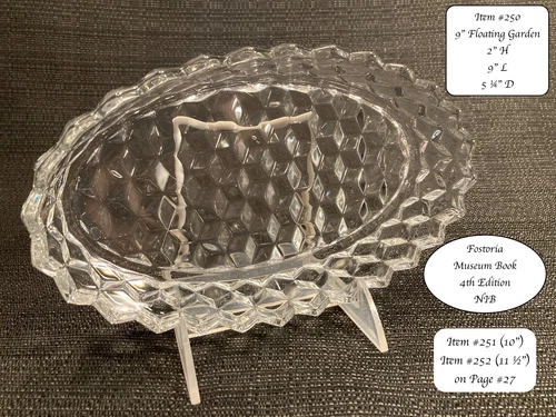 RARE--FOSTORIA AMERICAN--9" Oval Floating Garden--1916-1936
