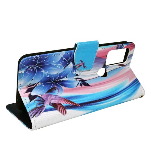 For Motorola Moto G Pure, PU Leather Wallet Phone Case Cover Flip Stand Strap - Picture 24 of 42