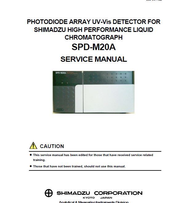 Shimadzu HPLC Various SERVICE MANUALS - | eBay