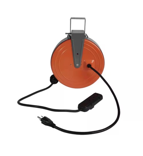 Carrete de cable retráctil de alta resistencia HDX 30 pies 16/3 con 3 salidas a tierra - Imagen 1 de 6