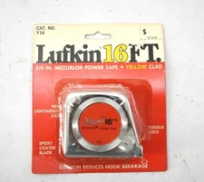 Lufkin 3/4" x 16' Mezurlock Power Tape Yellow Clad Light Epoxy Coated Blade