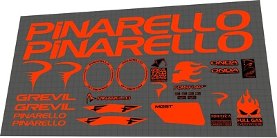 PINARELLO GREVIL F 2023 fluor orange DECAL SET
