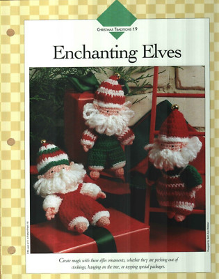 NEW ENCHANTING ELVES DOLLS CHRISTMAS VANNA'S CLUB CROCHET PATTERN INSTRUCTIONS