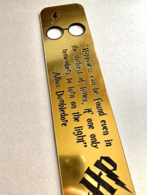 Golden Acrylic Harry Potter Glasses Bookmark Gift Present JKRowling Happiness