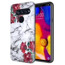 Funda Gráfica Brillante Láser Delgada Doble Capa Híbrida Para LG V40 ThinQ