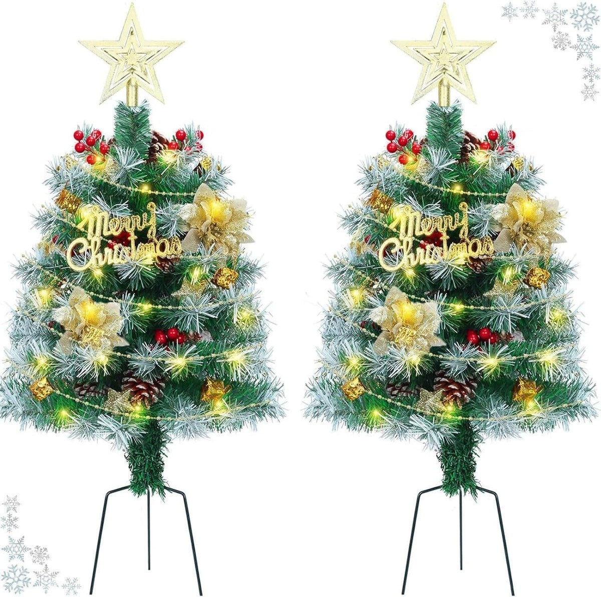 Outdoor small prelit christmas trees Clearance