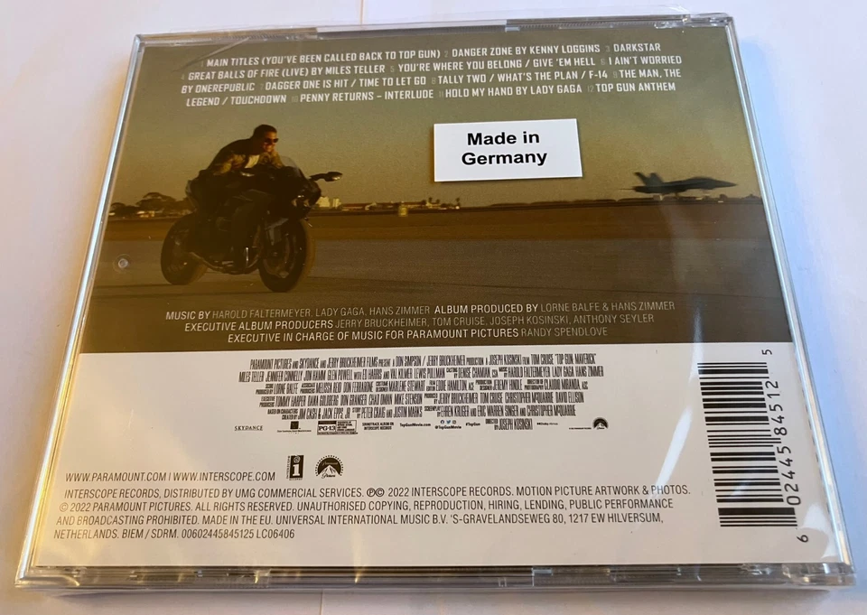 Top Gun Maverick - Various Artists (Interscope) NEW CD Album (sealed) - Image 2 of 4