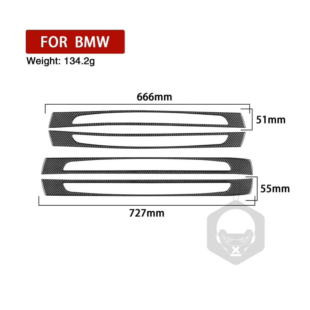 Carbon Fiber Door Threshold Door Sill Frame Trim For BMW 7 Series