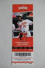 BALTIMORE ORIOLES VS TEXAS RANGERS 7/1/2015 FULL TICKET ~ ADAM JONES
