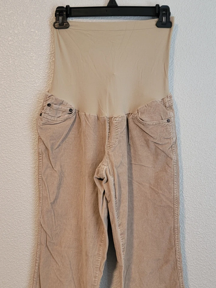 A Pea In The Pod Maternity Corduroy Pants Womens Size PL Bootcut Color Tan - Image 4 of 4