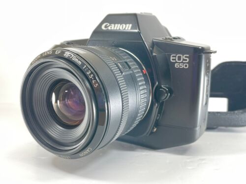 [Eccellente + 3 LEGGERE] Corpo fotocamera pellicola Canon EOS 650 + obiettivo EF 35-70 mm f/3.5-4.5 GIAPPONESE - Foto 1 di 24