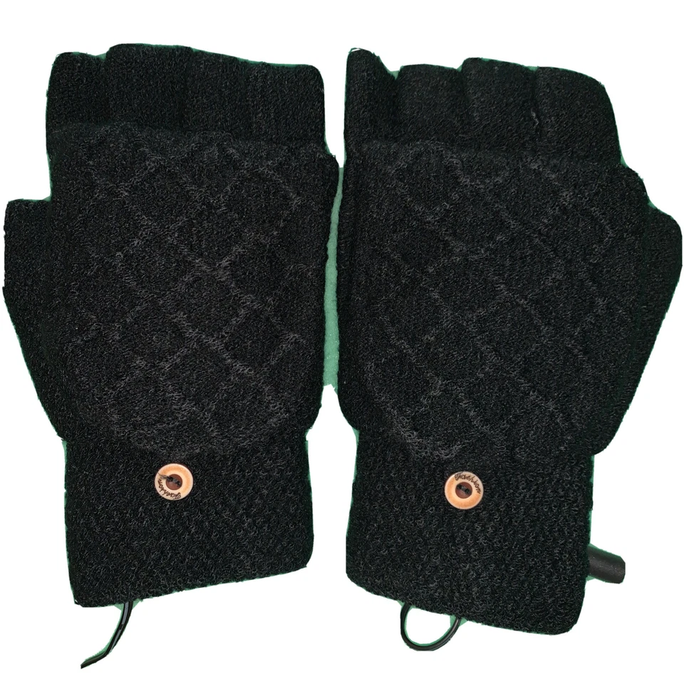 Guantes térmicos de manopla eléctrica de invierno calentador de dedo completo y medio USB Foto 4 de 4