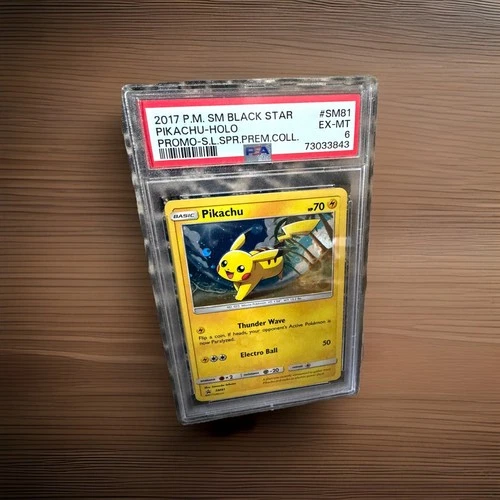 2017 POKEMON SM BLACK STAR PROMO PIKACHU #SM81 PSA 6 NM #115718375