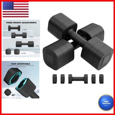 Adjustable Dumbbell Set of 2 Weights Home Gym