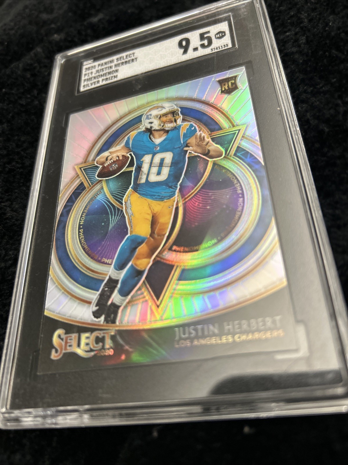 2020 Select Phenomenon Justin Herbert Silver Prizm (RC) SGC 9.5 MINT+ Rookie