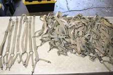 US Military Issue WWII USMC M1941 Combat Field Suspenders Khaki Original Set 2
