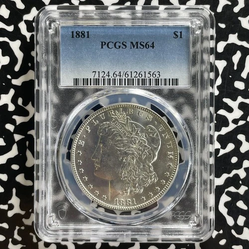 1881 U.S. $1 Morgan Dollar PCGS MS64 Lot#G1106 Silver! Choice UNC!