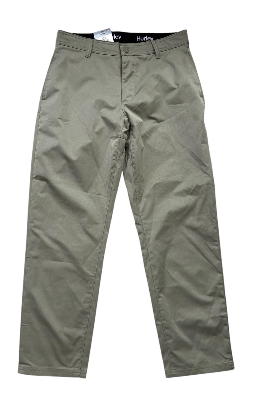 Hurley Men's Light Green Jet Set Tech Pants 34x30 with Side Zip Pocket