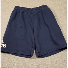 Adidas Mens Fleece Shorts Navy Blue Gradient Logo HL8491 Size Small