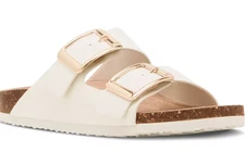 Free Shipping! Madden Girl Bodie Buckle Footbed Slide Sandals