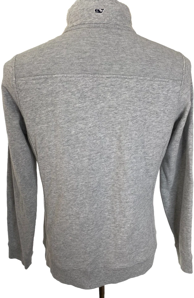 Sudadera Boston Red Sox Vineyard Vines 1/4 Cremallera Mujer Mediana Gris Logo de los Medias Rojas Foto 4 de 4