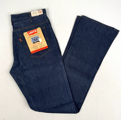 Levis Flared Bell Bottom Jeans 1646-0917 Orange Tab Indigo Blau Vintage 70er