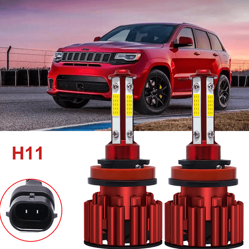 2x H11 LED Headlight Bulb High Low Beam Kit For Jeep Grand Cherokee 2014-2018 - Picture 1 of 12