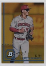 2022 Bowman Heritage Chrome Prospects Gold Refractor 33/50 Austin Hendrick v9t