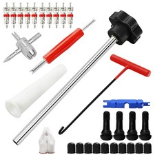 30pcs Tire Valve Stem Removal Installation Tool Kit,Quick Change Valve Instal...