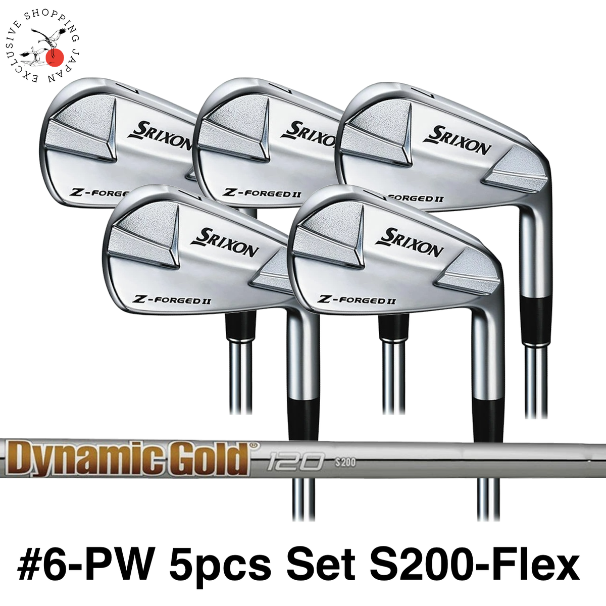 Srixon - DUNLOP SRIXON Z-FORGED II S200 DGDST 6S… Dunlop SRIXON Z-Forged Ⅱ Iron Set #6-9,PW 5pcs Dynamic Gold 120