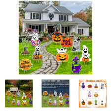 Halloween Yard Signs 10 Pack Outdoor Decor Yard Stakes Halloween Pumpkin Ghost