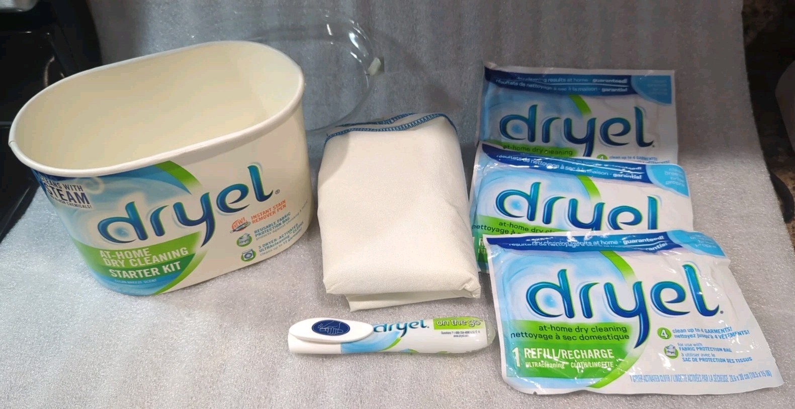 Vtg 2009 Dryel Starter Kit Dry Clean At Home Original Fresh Scent Bag Cleans 12
