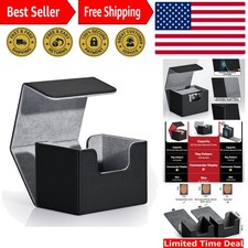 Luxury Leather Card Deck Box Holds 120 Cards with Magnetic Closure  Waterproof
