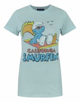 Junk Food Clothing Blau Smurfs KurzäRmeliges T-Shirt Frauen