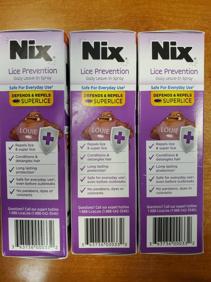 3 Pack: Nix Kids Lice Prevention Daily Leave-In Spray (Exp. 11/30/25) (0332)-D2 - Image 4 of 4