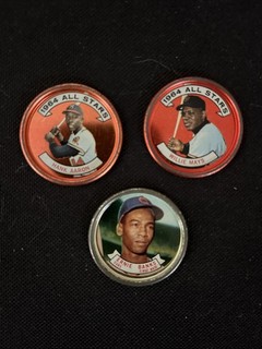 Topps 1964 Coin Lot (60) Different see Photos. Aaron Mays Banks Etc