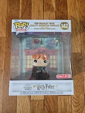Funko Pop! Deluxe: Ron Weasley W/ Supplies Target Exclusive #142 W/ Protector 