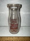Vintage Glass Half Pint Milk Bottle Daum Dairies